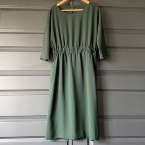 COS dark green dress. Size 10.